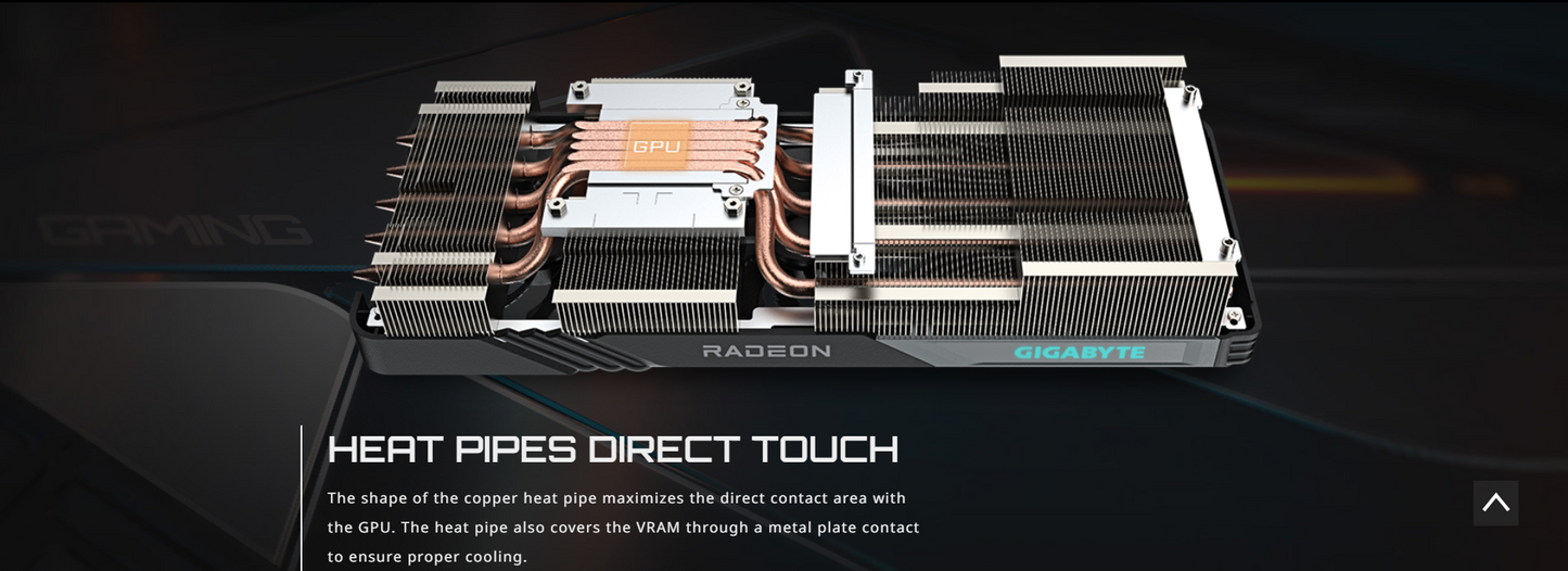 GIGABYTE AMD Radeon™ RX 7600 XT GAMING OC 16GB GDDR6, PCI-E 4.0, ATX Graphics Card