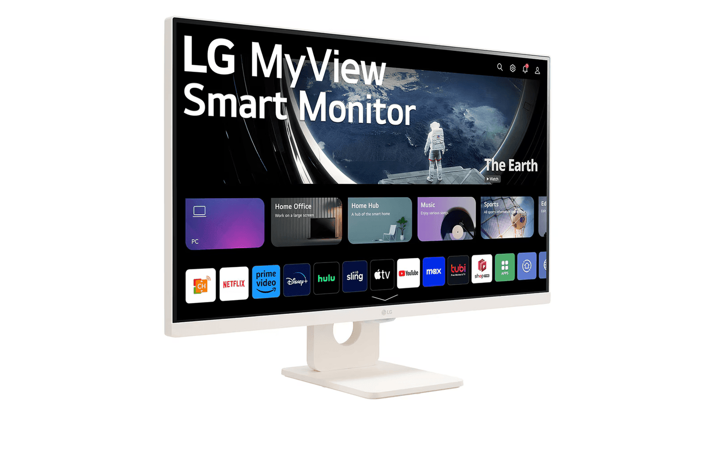 LG 27SR50F-W 27" FHD(1920x1080)/IPS/16:9/webOS/HDR10/5Wx2 Speakers/AirPlay 2/Screen Share/Bluetooth/ThinQ App/Remote Control WHITE MyView Smart Monitor