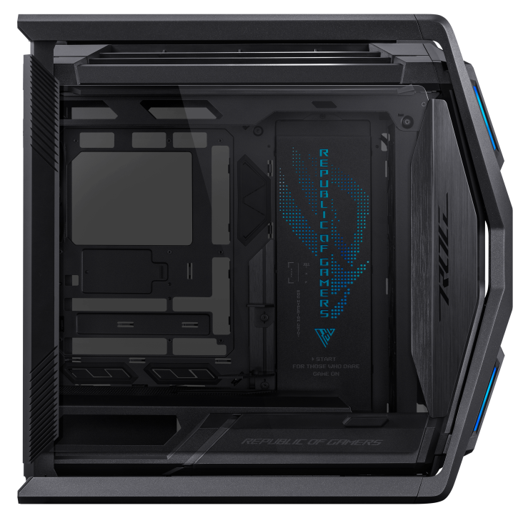 ASUS ROG HYPERION GR701 EATX CASE WITH BTF EDITION - 5 x 2.5" Bay, ARGB, 420mm Dual Radiator, 4x140mm Fans, Tempered Glass, 1 Yr Wty