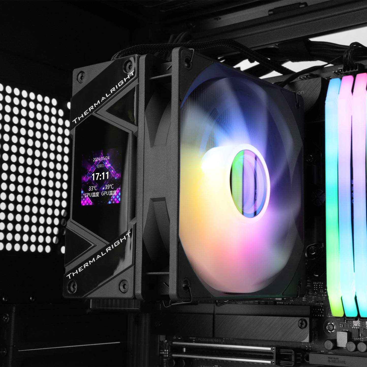 Thermalright Assassin Spirit 120 Vision ARGB CPU Air Cooler - Dual 120mm Fans, High Performance, Socket supported AMD and Intel (Black/White)