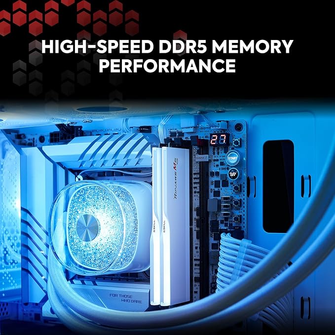 G.SKILL RIPJAWS M5 Series (Intel XMP 3.0) DDR5 RAM 32GB (2x16GB) 5600MT/s CL30-36-36-89 / 1.25V / Desktop Computer Memory UDIMM - Matte Black/White (F5-5600J3036D16GX2-RM5RK)