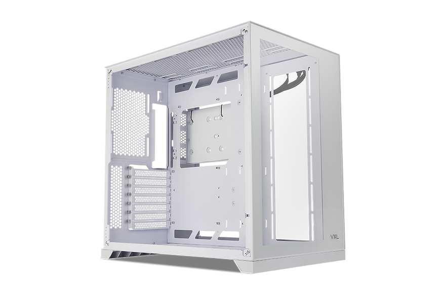 TECWARE VXL TG Dual Chamber ATX Case (Black/White) - Tempered Glass Panels