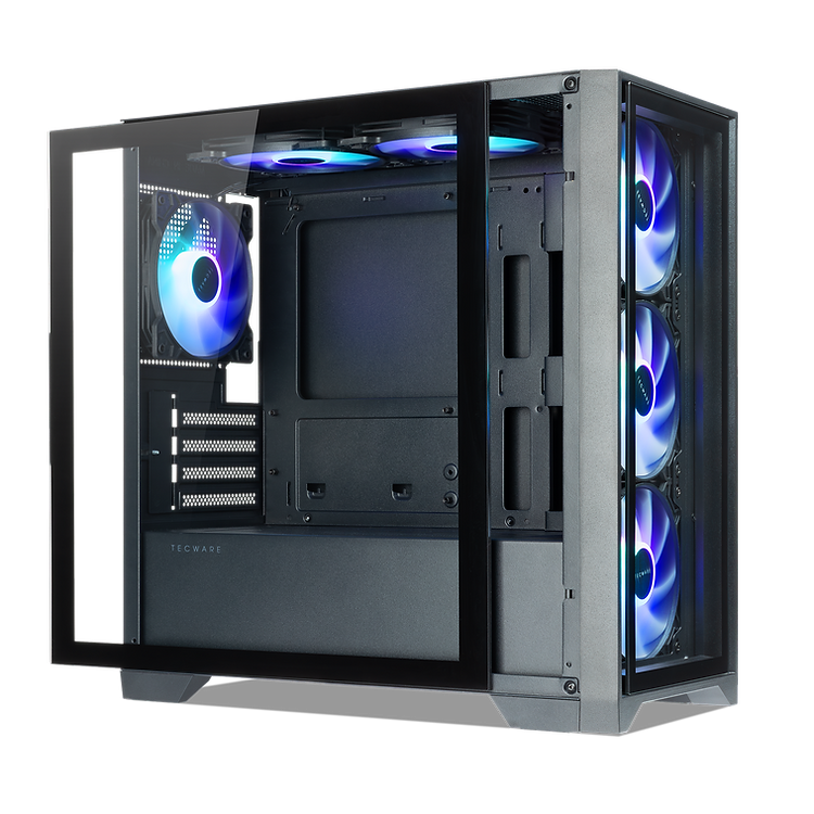 Tecware Nexus Air T3 matx Case, w/ 6 x ARGB Fans (Black)