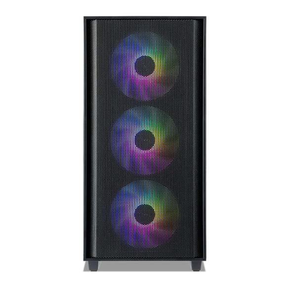 Tecware Nexus Air M3 MATX Case, w/ 6 x ARGB Fans (Black)