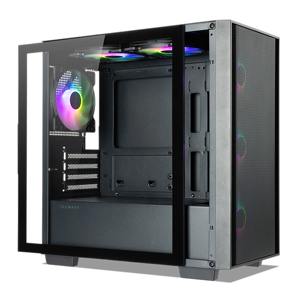 Tecware Nexus Air M3 MATX Case, w/ 6 x ARGB Fans (Black)