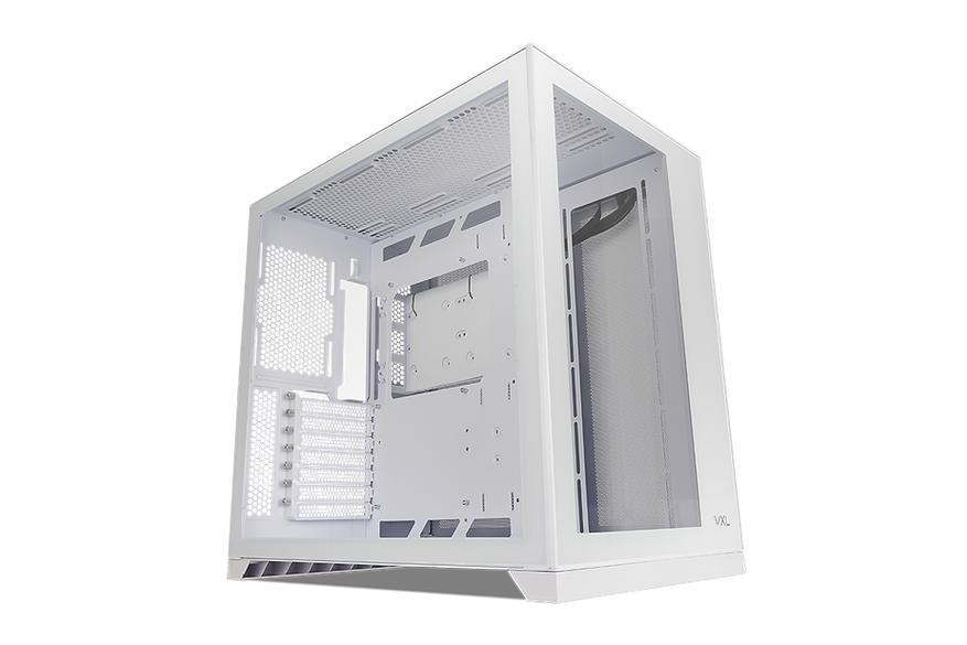 TECWARE VXL TG Dual Chamber ATX Case (Black/White) - Tempered Glass Panels