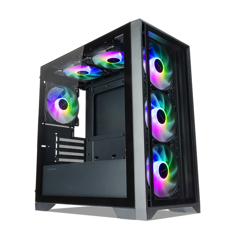Tecware Nexus Air T3 matx Case, w/ 6 x ARGB Fans (Black)