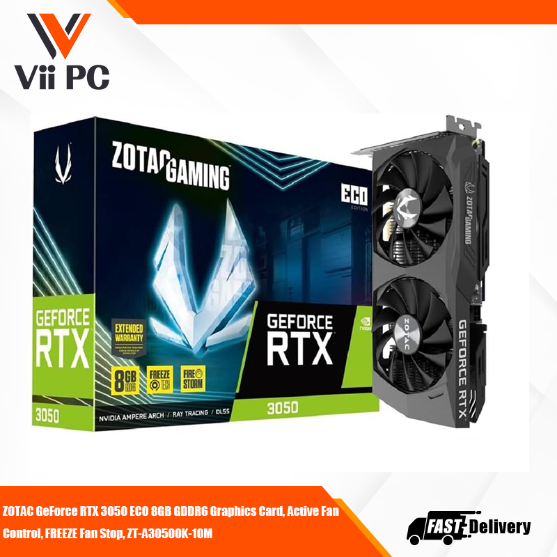 ZOTAC GeForce RTX 3050 ECO 8GB GDDR6 Graphics Card