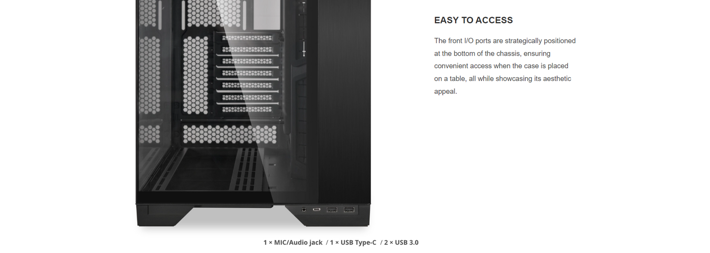 LIAN LI 011 VISION COLOR CHROME (Black Mirror Finish) - Tower Chassis