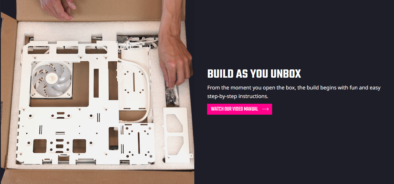 COOLER MASTER QUBE 500 FLATPACK QUBE Series ATX MID TOWER BLACK & WHITE EDITION CASE