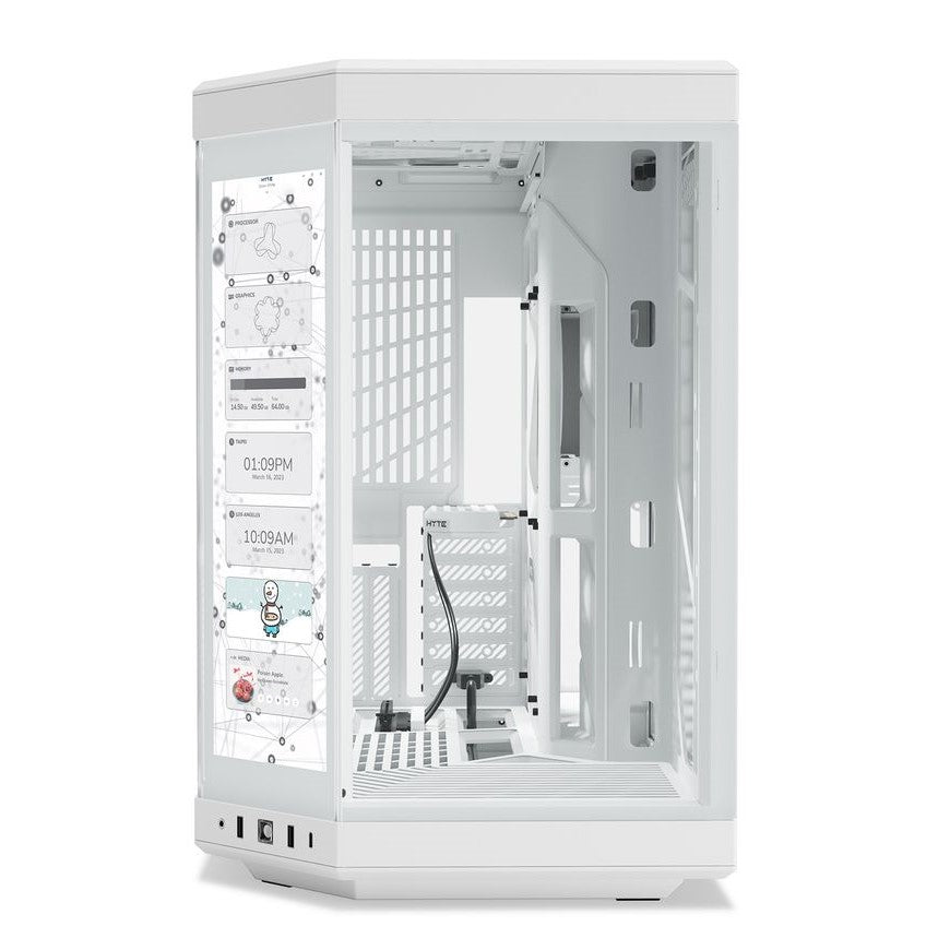 HYTE Y70 Touch Full Black/ Full White Dual Chamber Mid-Tower Chassis CASE - 3 Yrs Warranty