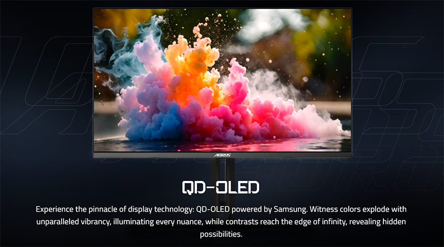 GIGABYTE AORUS FO27Q3 27" OLED GAMING MONITOR (2K QHD / QD-OLED / 360Hz / 0.03ms / KVM / HDR True Black 400) (*Pre-Order 10days)