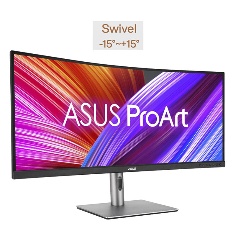 ASUS ProArt Display PA34VCNV Curved Professional Monitor - 34.1" IPS, 21:9 (3440x1440), 3800R Curvature, 100% sRGB / Rec.709, Color Accuracy ΔE<2, Calman Verified, USB-C Docking PD 96W, RJ45