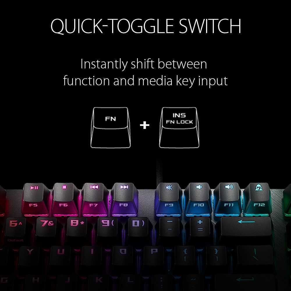 ASUS ROG Strix Scope TKL Deluxe Wired Mechanical RGB Gaming Keyboard (Cherry MX switches)