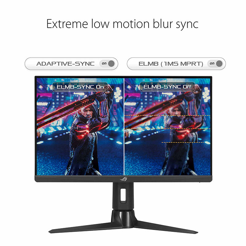 ASUS ROG Strix XG259CM Gaming Monitor - 24.5" FHD, 240Hz (Above 144Hz), 1ms (GTG), Fast IPS, Extreme Low Motion Blur Sync, USB Type-C, 120% sRGB, G-Sync compatible*, KVM support, tripod socket
