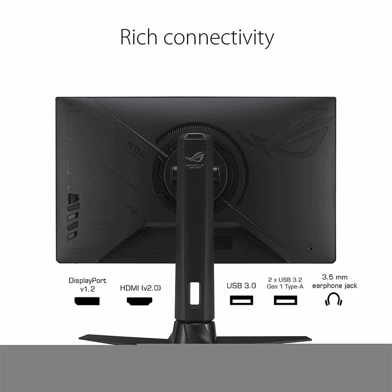 ASUS ROG Strix XG259CM Gaming Monitor - 24.5" FHD, 240Hz (Above 144Hz), 1ms (GTG), Fast IPS, Extreme Low Motion Blur Sync, USB Type-C, 120% sRGB, G-Sync compatible*, KVM support, tripod socket