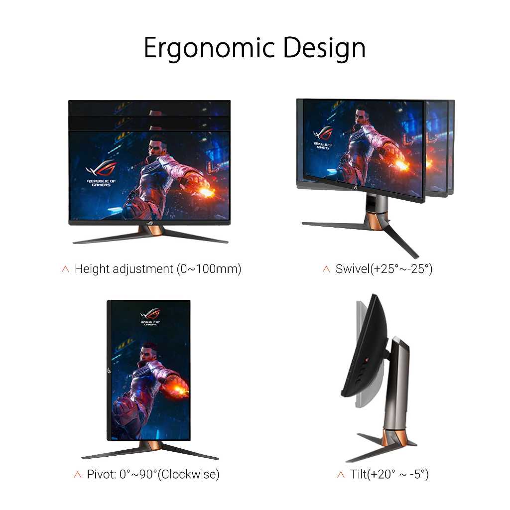 ASUS ROG Swift 360Hz PG27AQN NVIDIA® G-SYNC® esports Gaming Monitor - 27‑inch QHD (2560 x 1440), NVIDIA® Reflex Analyzer, Ultrafast IPS, esports dual-mode, 1 ms (GTG), DisplayHDR™ 600