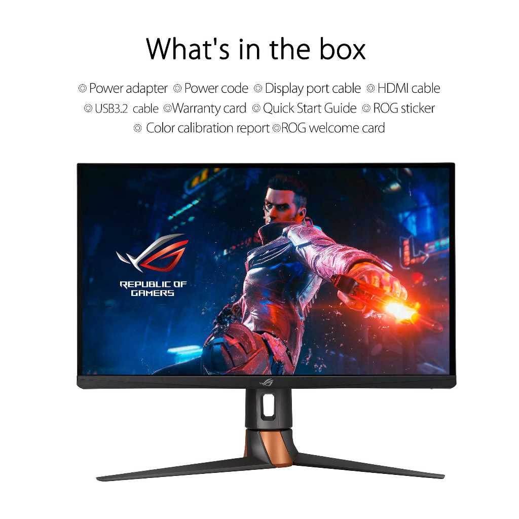 ASUS ROG Swift 360Hz PG27AQN NVIDIA® G-SYNC® esports Gaming Monitor - 27‑inch QHD (2560 x 1440), NVIDIA® Reflex Analyzer, Ultrafast IPS, esports dual-mode, 1 ms (GTG), DisplayHDR™ 600
