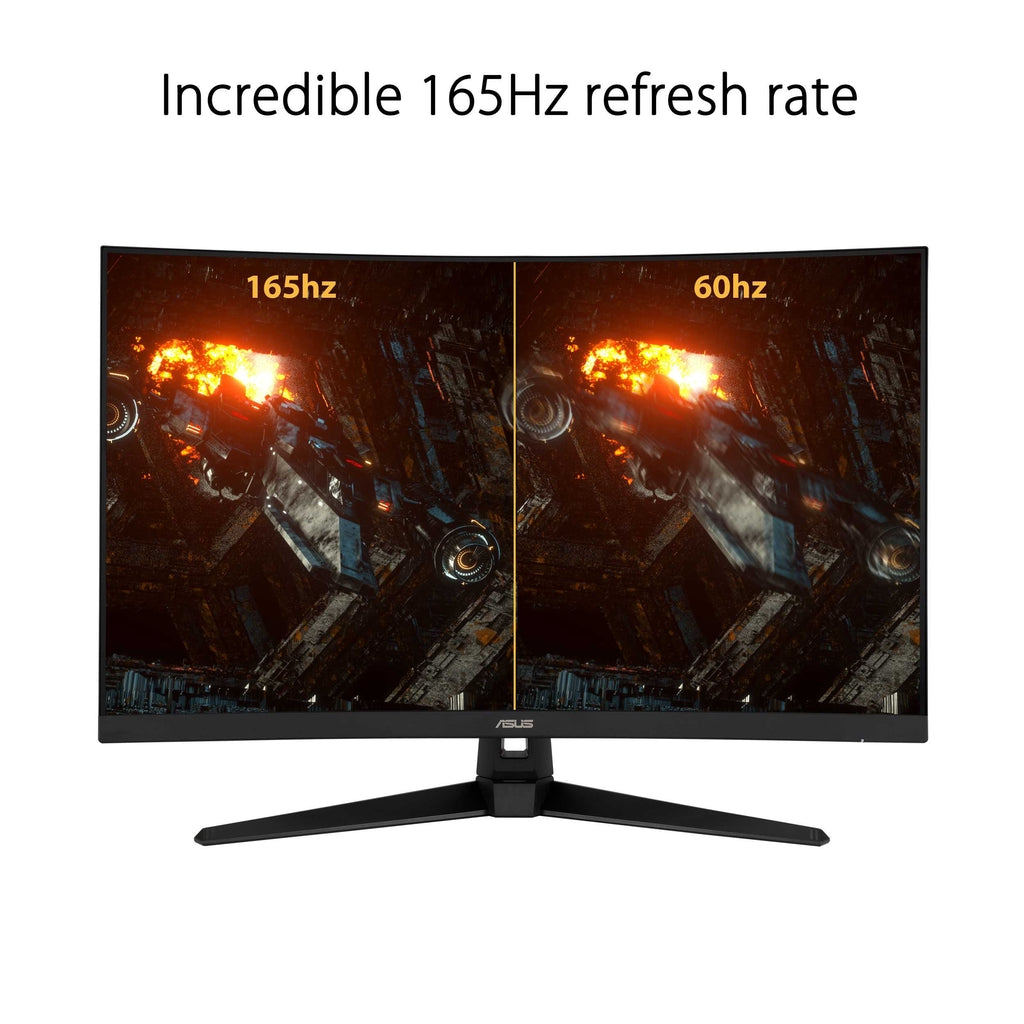 ASUS TUF Gaming VG32VQ1B Curved Gaming Monitor - 32" QHD (2560x1440), 165Hz(Above 144Hz), Extreme Low Motion Blur™, Adaptive-sync, FreeSync™ Premium, 1ms (MPRT), HDR10