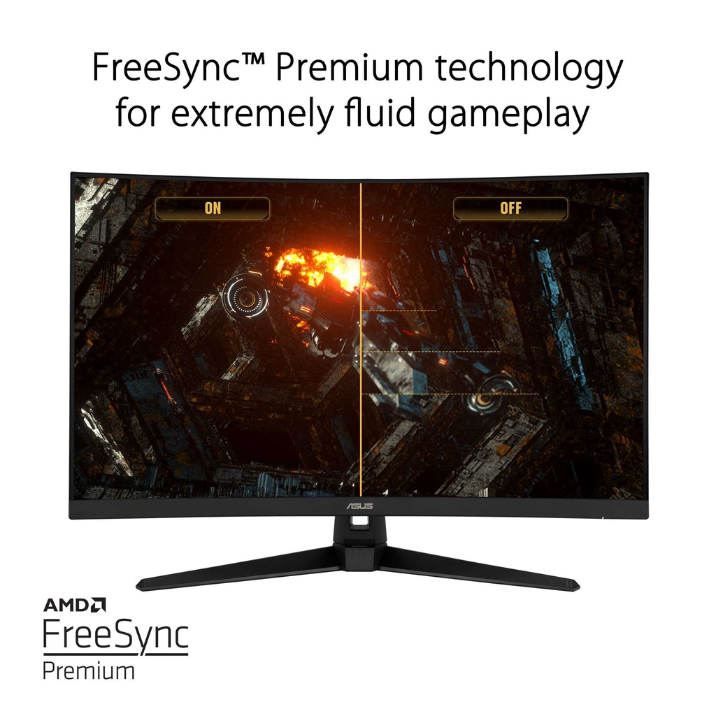 ASUS TUF Gaming VG32VQ1B Curved Gaming Monitor - 32" QHD (2560x1440), 165Hz(Above 144Hz), Extreme Low Motion Blur™, Adaptive-sync, FreeSync™ Premium, 1ms (MPRT), HDR10