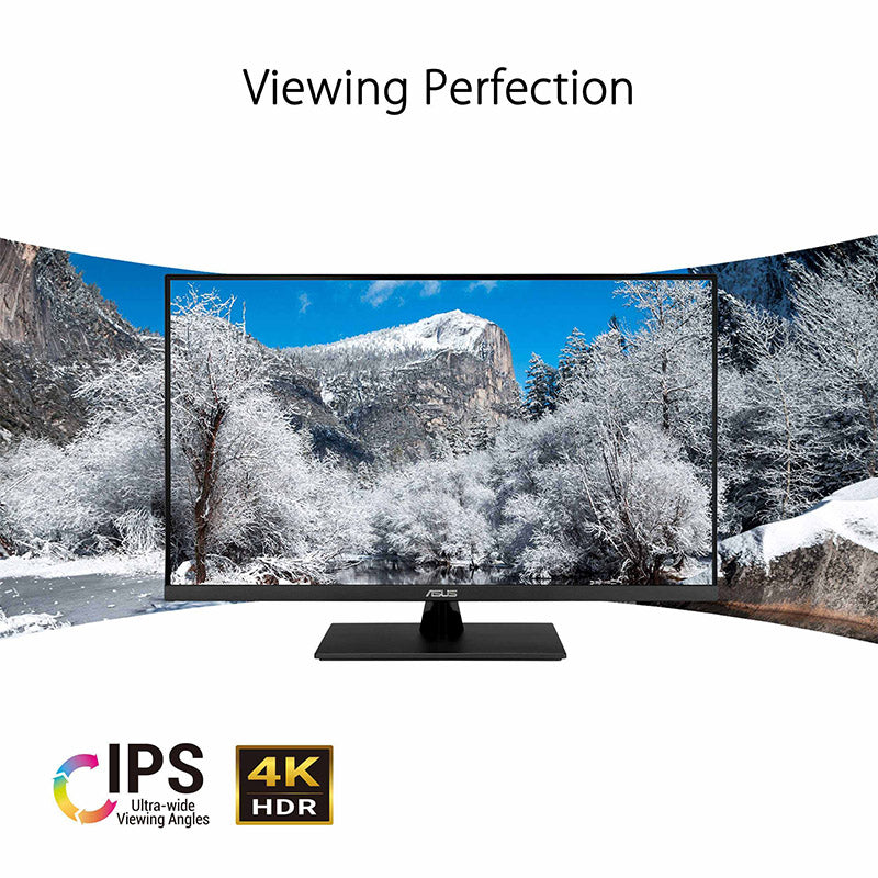 ASUS VP32UQ Eye Care Monitor - 32" (31.5" viewable), 4K UHD (3840x2160), IPS, 100% sRGB, HDR-10, Adaptive-Sync, DisplayPort, HDMI, Flicker Free, Blue Light Filter, Wall Mountable