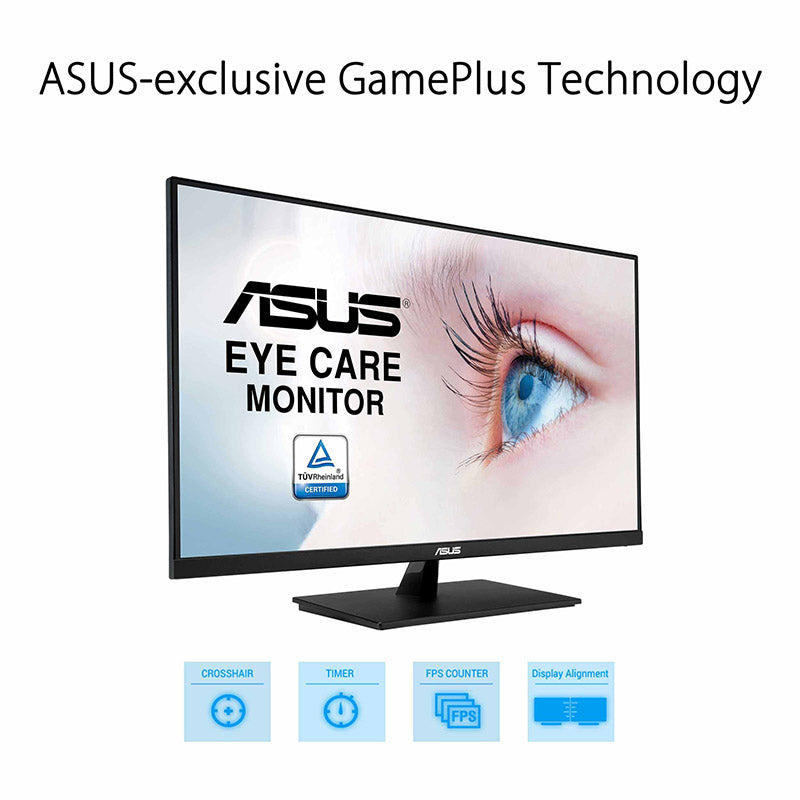 ASUS VP32UQ Eye Care Monitor - 32" (31.5" viewable), 4K UHD (3840x2160), IPS, 100% sRGB, HDR-10, Adaptive-Sync, DisplayPort, HDMI, Flicker Free, Blue Light Filter, Wall Mountable