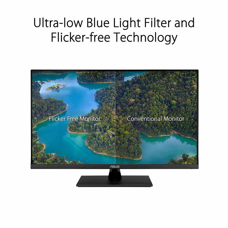 ASUS VP32UQ Eye Care Monitor - 32" (31.5" viewable), 4K UHD (3840x2160), IPS, 100% sRGB, HDR-10, Adaptive-Sync, DisplayPort, HDMI, Flicker Free, Blue Light Filter, Wall Mountable