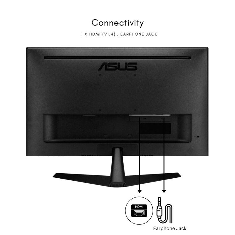 ASUS VY279HGE Eye Care Gaming Monitor – 27" FHD (1920x1080) IPS, 144Hz, SmoothMotion, 1ms (MPRT), FreeSync Premium™, Eye Care Plus technology, Blue Light Filter, Flicker Free, antibacterial treatment