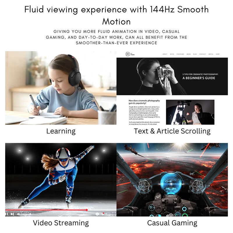 ASUS VY279HGE Eye Care Gaming Monitor – 27" FHD (1920x1080) IPS, 144Hz, SmoothMotion, 1ms (MPRT), FreeSync Premium™, Eye Care Plus technology, Blue Light Filter, Flicker Free, antibacterial treatment