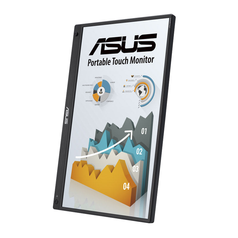 ASUS ZenScreen Touch MB16AHT Portable Monitor - 16" FHD (1920x1080), IPS, 10-point touch, Mini-HDMI, ergo kickstand, tripod socket, ASUS Flicker Free and Low Blue Light
