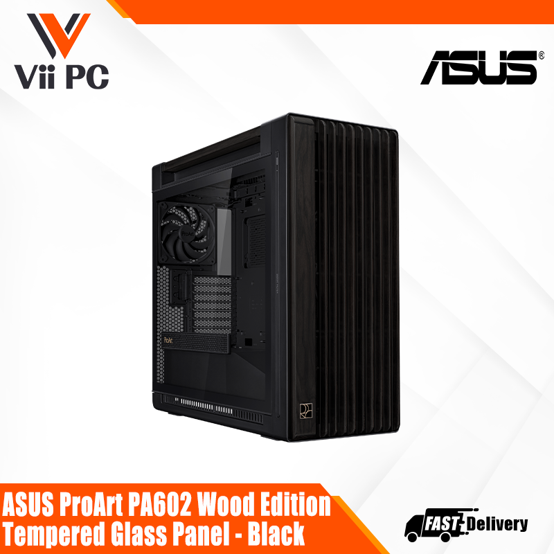 ASUS ProArt PA602 Wood Edition Mid Tower - Tempered Glass Panel