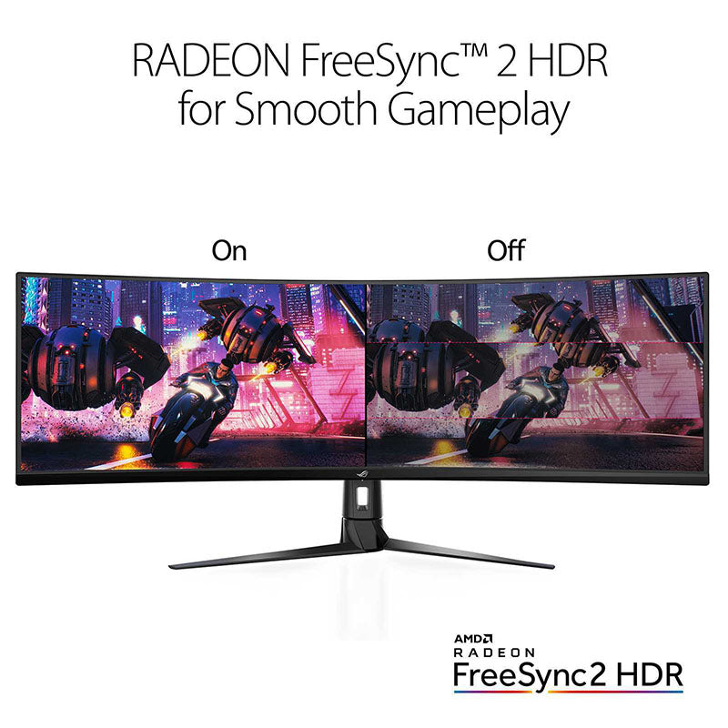 ASUS ROG Strix XG49VQ Super Ultra-Wide HDR Gaming Monitor - 49" 32:9 (3840 x 1080), 144Hz, FreeSync™ 2 HDR, DisplayHDR™ 400, DCI-P3: 90%, Shadow Boost