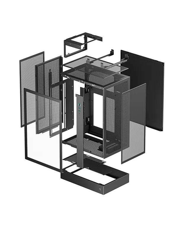 DeepCool CH170 PLUS Vertical Mid-Tower Case (Black/White)