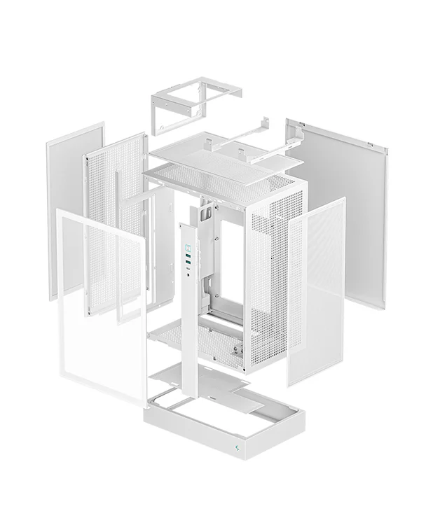 DeepCool CH170 PLUS Vertical Mid-Tower Case (Black/White)