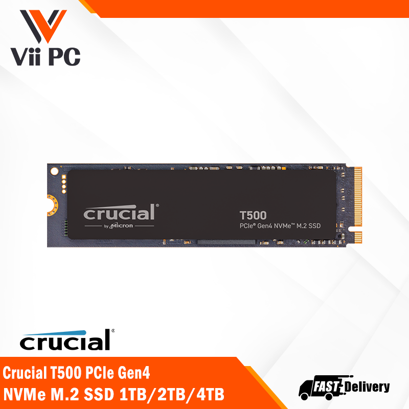 Crucial T500 PCIe Gen4 NVMe M.2 SSD (1TB / 2TB / 4TB)