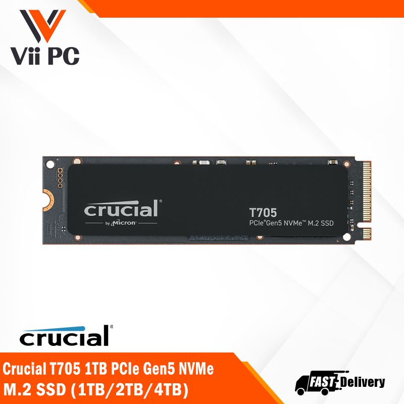 Crucial T705 (1TB/2TB/4TB) PCIe Gen5 NVMe M.2 SSD