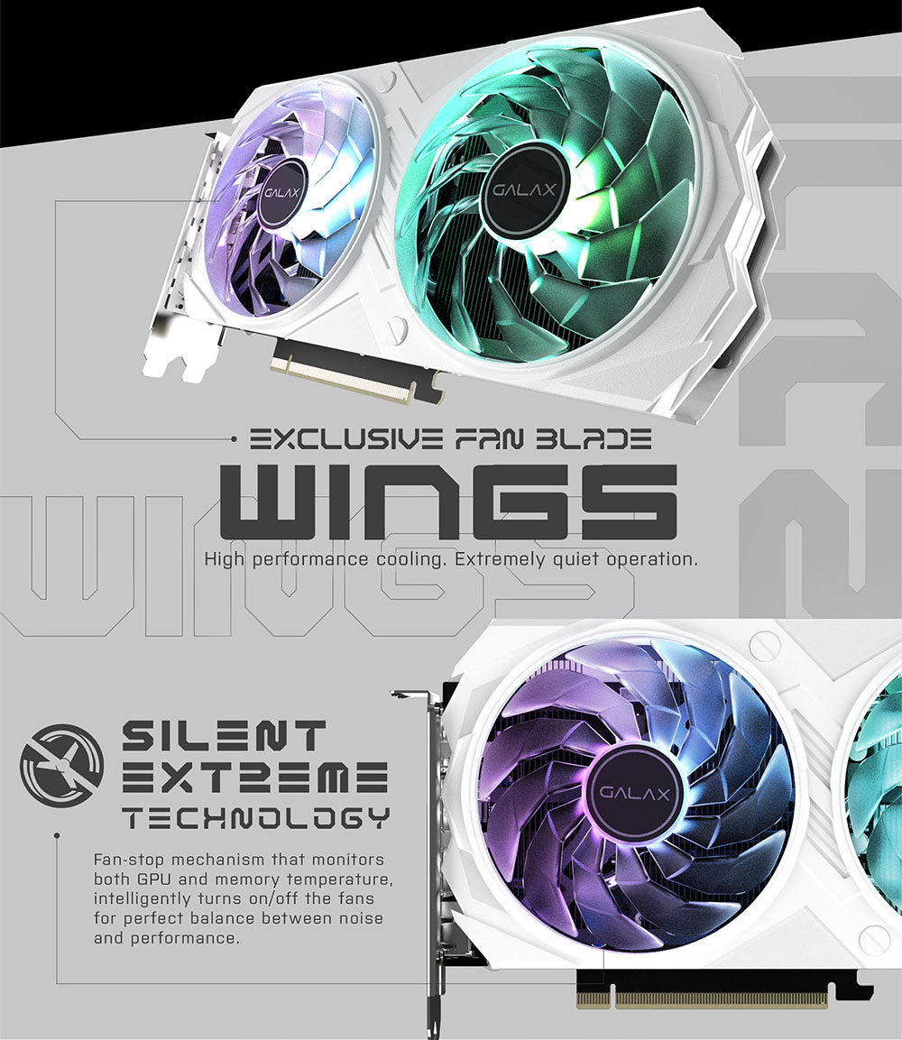 GALAX GeForce RTX 4060 Ti EX WHITE 8GB GDDR6 GAMING Graphics Card