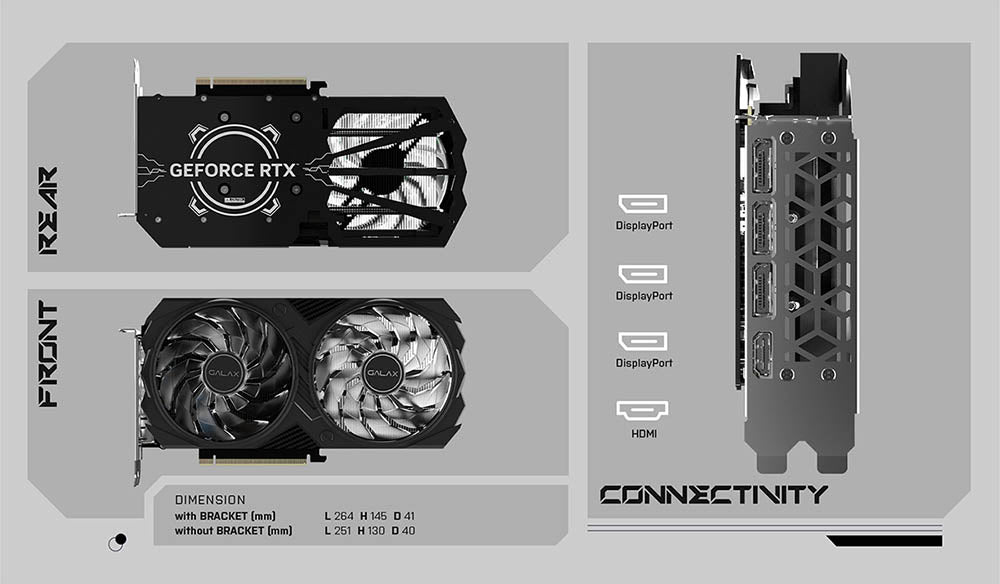 GALAX GeForce RTX 4060 Ti EX 8GB DDR6 GAMING Graphics Card