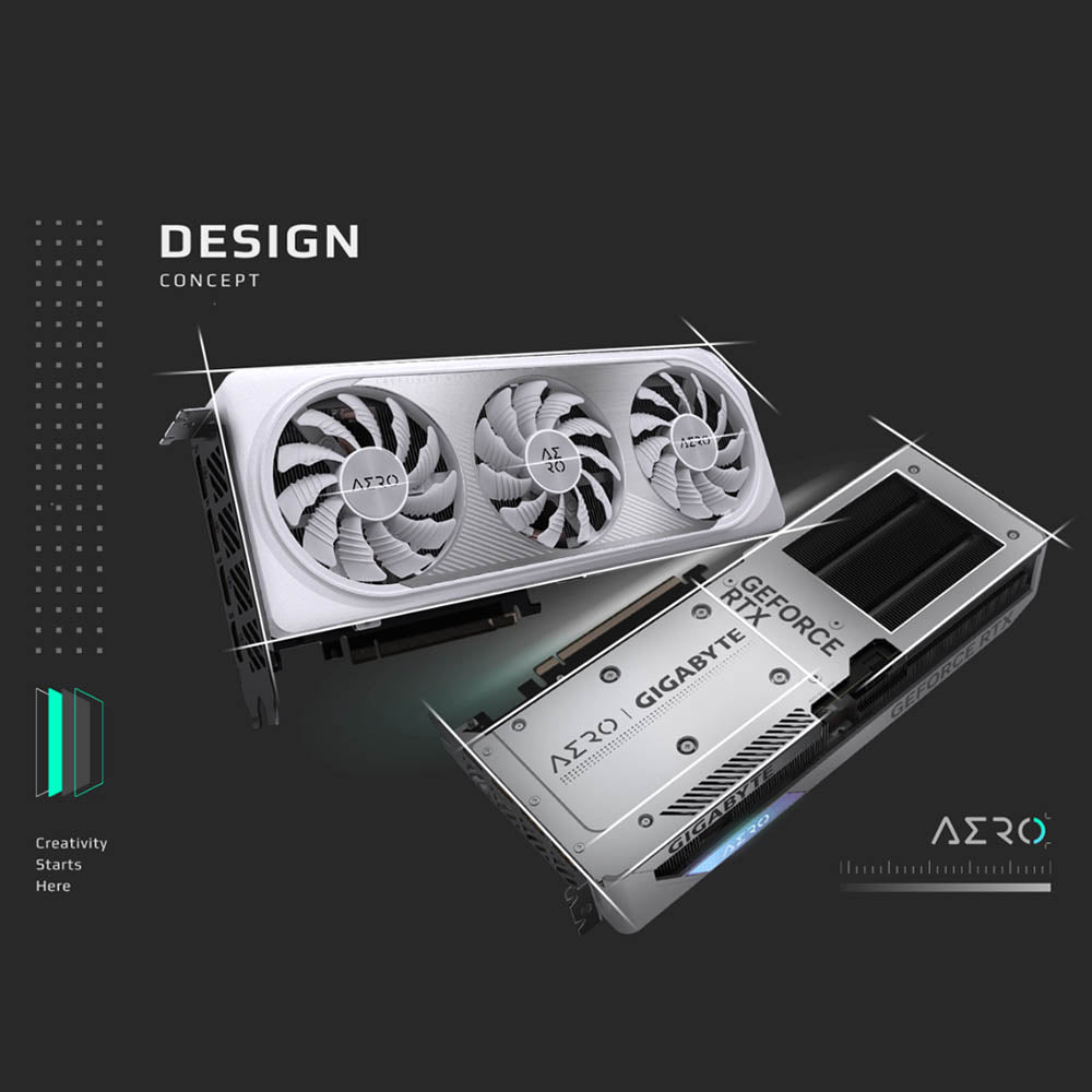 GIGABYTE GeForce RTX 4060 Ti AERO OC 8GB GAMING Graphics Card