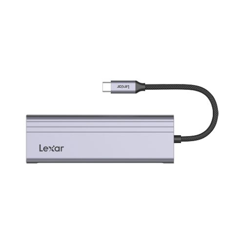 Lexar H31 7-in-1 USB-C Hub - 4K@60Hz HDMI 2.0, 100W USB-C PD charging port, 3 USB-A ports and SD/microSD™ card slots (Compatible with Laptop/Tablet/Smartphone)