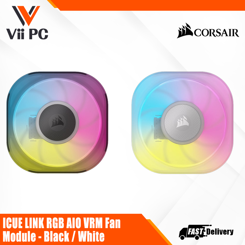 Corsair ICUE LINK RGB AIO VRM Fan Module (Black/White)