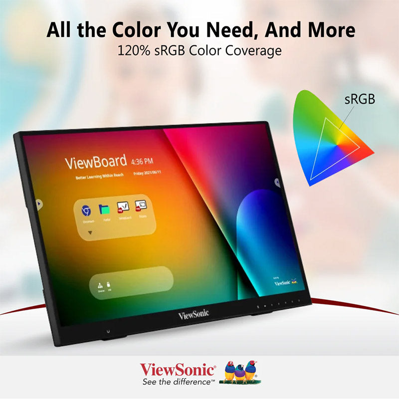ViewSonic ID2456 24" Touch Monitor with MPP2.0 Active Pen, Advanced Ergonomics and USB C for Digital Writing, Graphics Drawing, Remote Teaching, Distance Learning