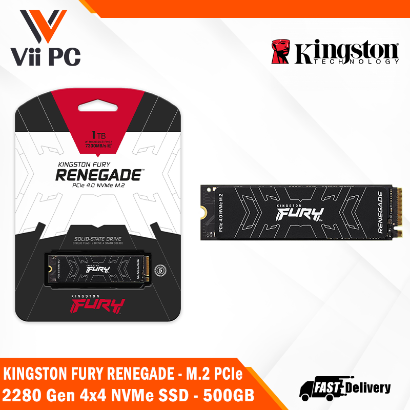 Kingston FURY RENEGADE - M.2 PCIe 2280 Gen 4x4 NVMe SSD - 500GB