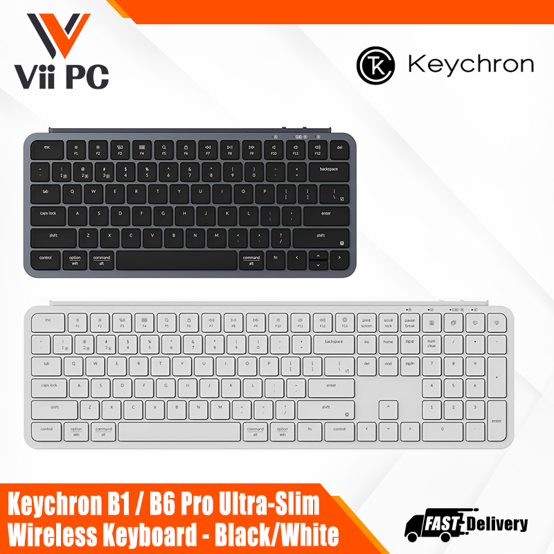 Keychron B1/B6 Pro Ultra-Slim Wireless Keyboard - Space Gray