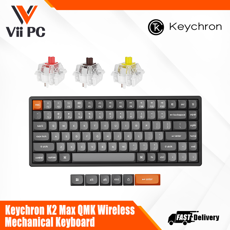 Keychron K2 Max QMK Wireless Mechanical Keyboard - Keychron Super
