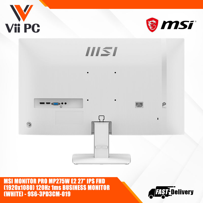 MSI MONITOR PRO MP275W E2 * 27"/FHD/Flatscreen/IPS/120Hz * 1ms(MPRT)/4ms(GtG)/AdaptiveSync/HDR Ready