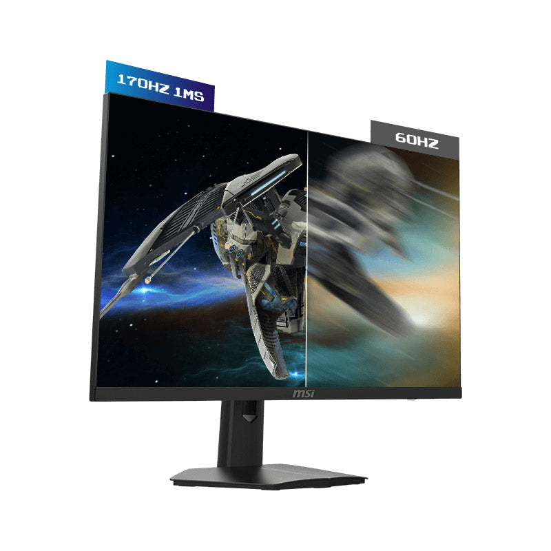 MSI G244F Esports Gaming Monitor - 24” FHD (1920x1080), 170Hz, 1ms GTG, Rapid IPS, AMD FreeSync Premium, Frameless design, Anti-Flicker and Less Blue Light
