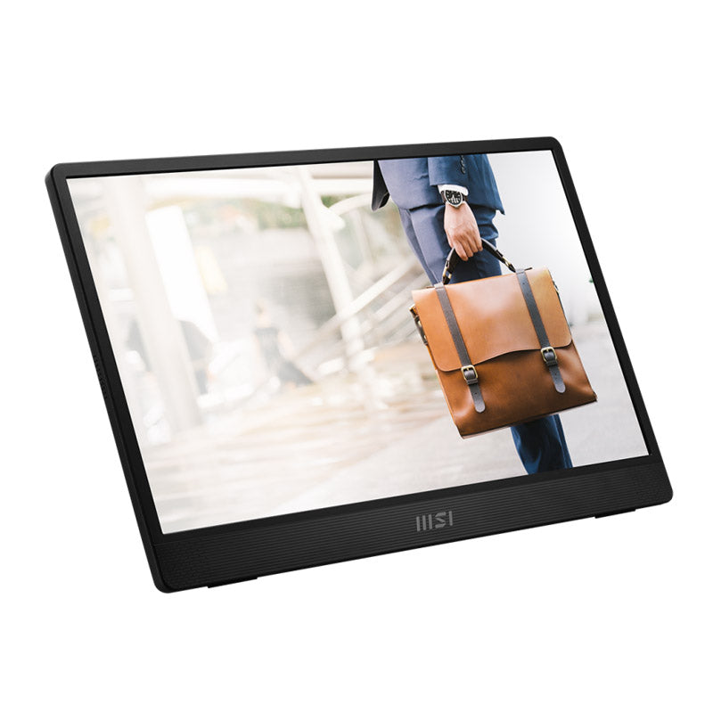 MSI PRO MP161 15.6" Full HD Portable Monitor, Portable Design, Ultra Slim Design, HDMI, Type- C Display, Built-in Speakers