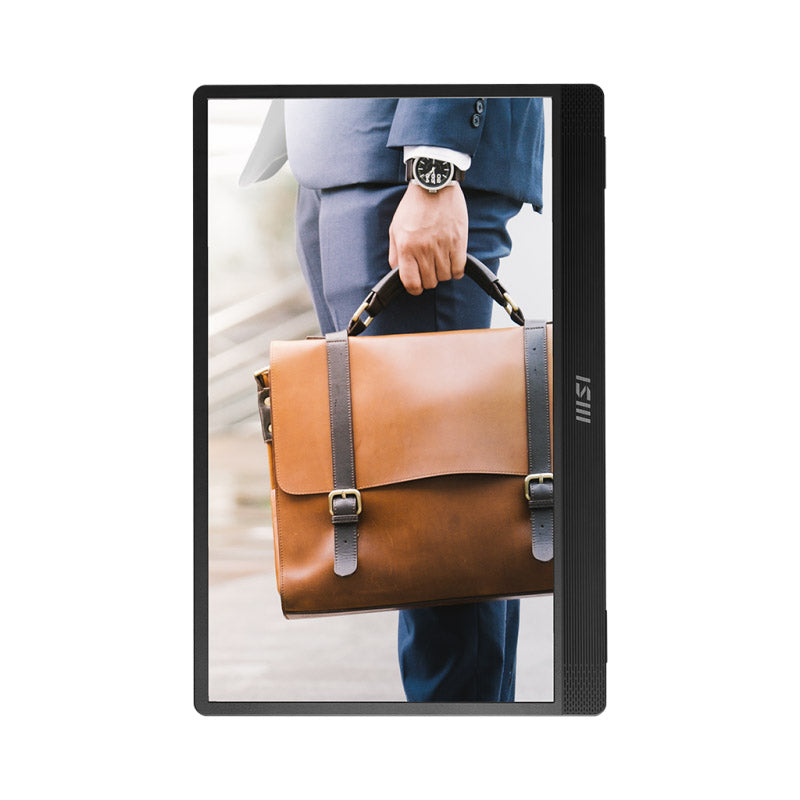 MSI PRO MP161 15.6" Full HD Portable Monitor, Portable Design, Ultra Slim Design, HDMI, Type- C Display, Built-in Speakers