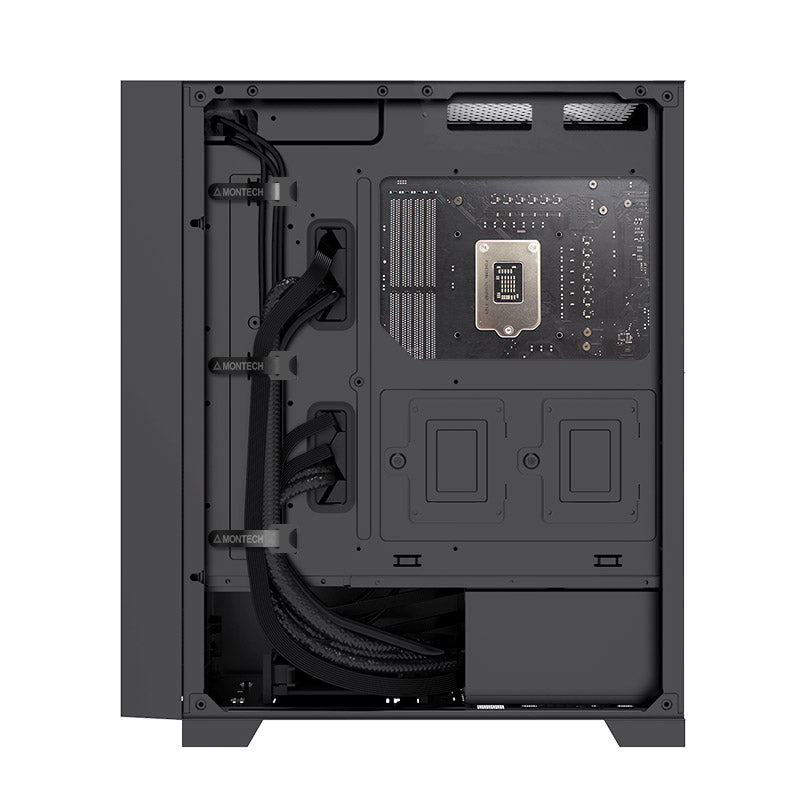 Montech AIR 1000 Lite ATX Mid Tower Case - High Airflow Fans Pre-Installed, Swivel Glass Side Panel, Mesh Front Panel